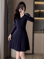 Black Long Sleeve Elegant Women Fashion Please Birthday Party Mini Dress