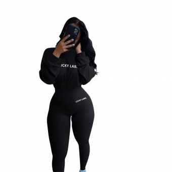 Black Long Sleeve Bodycons Sexy Women Jumpsuit