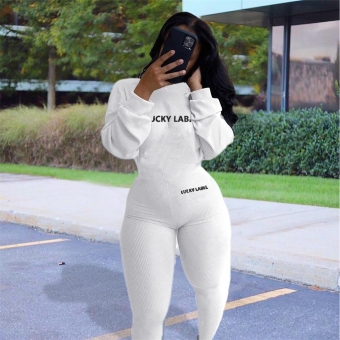 White Long Sleeve Bodycons Sexy Women Jumpsuit