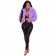 Purple Long Sleeve Fur Velvet Women Coat