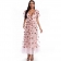 Pink Short Mesh Sleeve Sequins Women Fashion Maxi Dress