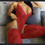 Red Sexy Lace Women Lingerie with Stockings