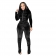 Black Long Sleeve Zipper Velvet Women 2PCS Catsuit Dress