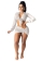White Long Sleeve V-Neck Mesh 2PCS Women Clubwear