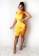 Yellow Sleeveless O-Neck Mesh Printed Bodycons Mini Dress