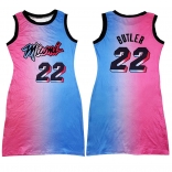 Pink Blue Fashion Women Printed Basketball Skirt