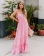 Pink Halter Amazon Fashion Women Chiffion Jersey Dress