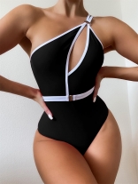 Black Sexy One-Pieces Swimwear