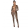 Khaki Long Sleeve Hollow-out Printed Leopard Sexy Jumpsuit