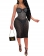 Black Sleeveless Halter Low-Cut Mesh Rhinestone Bodycons Mini Dress