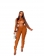 Orange Long Sleeve Hollow-out Sexy Foral Women Sexy Jumpsuit