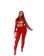 Red Long Sleeve Hollow-out Sexy Foral Women Sexy Jumpsuit
