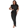Black Sleeveless O-Neck Wrinkled Irregular Women Maxi Dress