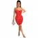 Red Halter Sleeveless Mesh Rhinestone Bodycon Mini Dress