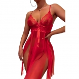 Red Sexy Lace Women Boadydoll Lingerie