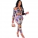 Purple Long Sleeve V-Neck Printed Bodycon Sexy Jumpsuit
