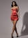 Red Sleeveless Halter V-Neck Rhinestone Sexy Dress