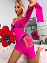 RoseRed Long Sleeve Mesh Sexy Lingerie