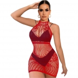 Red Sexy Women Lace Babydoll Lingerie