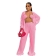 Pink Long Sleeve Sexy Underwear Fashion Summer Women Jumpsuit Sets