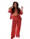 Red Mesh Fashion 3PCS Women Sexy Summer Catsuit Dress