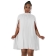 White Fashion Chiffion Women Pleated Mini Dress