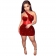 Red Sloping Shoulder Fashion Sexy Mesh Sequin Party Dress