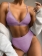 Purple Solid Sexy Women Swimsuit Bikini Sets