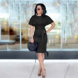Black Women New Slim Fit Fashion Party Offical Formal OL Midi Dress