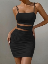 Black Boat Neck Women's Fashion Sexy Club Party Slim Fit Mini Dress