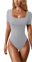 Grey Women's New Sexy Striped Bodycon One Pieces Rompers