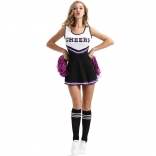 Black sexy female cheerleading outfit