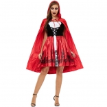 Halloween Cloak Little Red Riding Hood Costume Cosplay Character Uniform