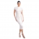 White Women's Short Sleeve Mesh Knitted Sexy Club Bodycon Long Dress
