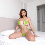 Green Women's Sexy Micro Trikini Extreme Temptation Three Point Bra Sets