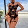 Black Women's Sexy Lace Eyelash Erotic Seductive Lingeries Underwear Sexual Sexy Garter Straps Bra & Brief Sets