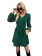 Green Women's Mesh Long Sleeve V-Neck Casual Loose Fit Formal Dresses