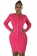 RoseRed Women's Long Sleeve Cotton Stripe Bodycon Mini Dress Prom Office Clothing