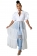 White Women's Short Sleeve Button V-Neck Skirt Dress Mesh Pleated Casual Vestidos Clothing