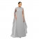 Gray Women's Sleeveless Chiffion Pleated Crimping Fashion Elegant Formal Catsuit Dress