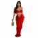 Red Women Off-Shoulder Sleeveless V-Neck Pleated Sexy Party Prom Long Dress