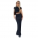 Black Short Sleeve Women Solid Crop Top Bodycon Casual Fashion Long Dresses Set