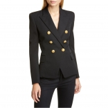 Black Fashion Long Sleeve Women Casual Suit Coat