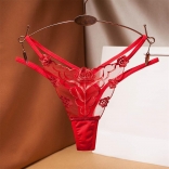 Red Mesh Emboridered Women Underwear Sexy G-String Lingerie